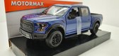 Ford F-150 Raptor 2017 Blauw metallic 1:24 Motor Max