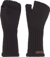 Knit Factory Cleo Gebreide Dames Vingerloze Handschoenen - Polswarmers - Donkerbruin - One Size