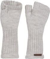 Knit Factory Cleo Gebreide Dames Vingerloze Handschoenen - Handschoenen voor in de herfst & winter - Beige Handschoenen - Polswarmers - Beige - One Size
