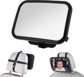 Simply Smarter Autospiegel Baby | Verstelbare Achteruitkijk Baby Spiegel | Auto Veiligheidsspiegel Baby | 360° Draaibaar | Achterbank Spiegel Baby | Baby Veiligheid | Universele Baby Autospiegel | Hoofdsteun Autospiegel | Kind Auto Accessoires