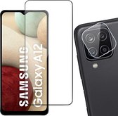 Screenprotector geschikt voor Samsung A12 + Camera Lens - Glas Screen Protector