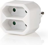 Nedis PSSPL200C1WT Stopcontactsplitter 2-weg Eurostopcontact Wit