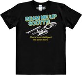 Star Trek Heren Tshirt -XL- Beam Me Up Scotty Zwart