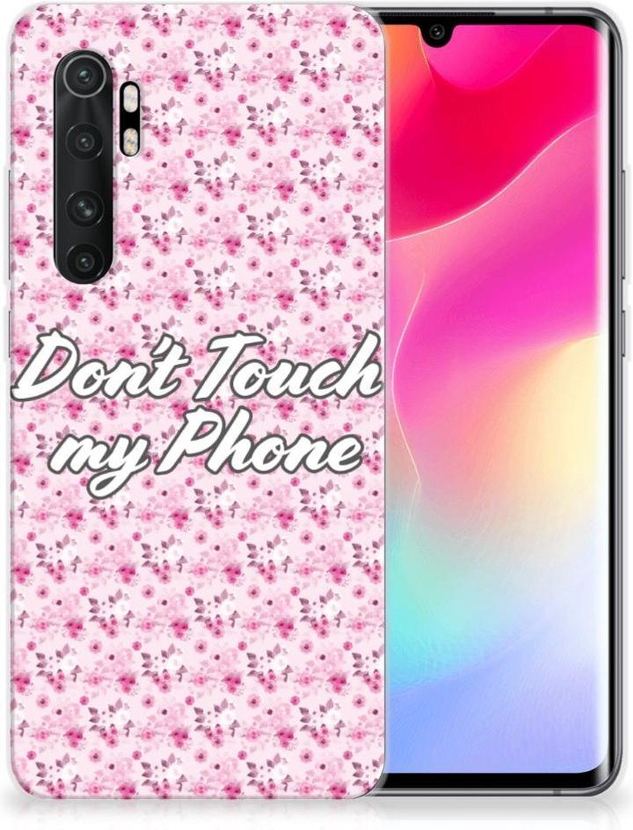 Xiaomi Mi Note 10 Lite Silicone-hoesje Flowers Pink DTMP