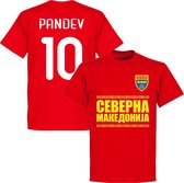 Noord Macedonië Pandev Team T-Shirt - Rood - XL