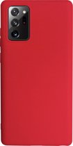 BMAX Samsung Galaxy Note 20 Hoesje / Dun en beschermend telefoonhoesje / Case / Beschermhoesje / Telefoonhoesje / Hard case / Telefoonbescherming - Rood