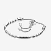 Armband Zilver / Verstelbare Zilveren armband / past op Pandora / Pandora compatible / Bedelarmband / Verstelbare sluiting / Ster vortmige sluiting / Elegante dames armband