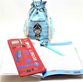 Schrijfwaren set Schoolpakket Back to School 4 items Opberg tasje-Notitie boek-Pen-Etui London