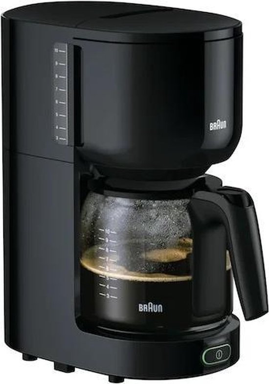 Instelbare functies voor type koffie - Braun 0X13211017 - Braun PurEase KF 3100 BK Koffiezetapparaat Filter - Zwart
