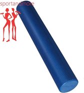 eSam® - Pilatesrol - Foam Rol - Foam Roller - met gestructureerd oppervlak - XL - Ø 14 cm - 97 cm lang - blauw