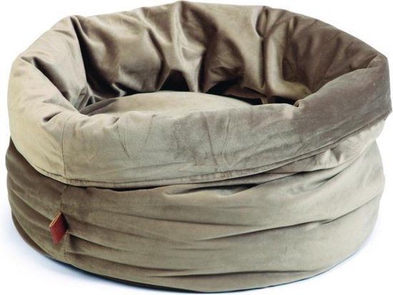Designed by Lotte Fluco - Kattenmand - Fluweel - Velvet - Grijs - 45x45x35 cm