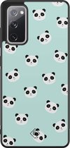 Samsung S20 FE hoesje - Panda print | Samsung Galaxy S20 case | Hardcase backcover zwart