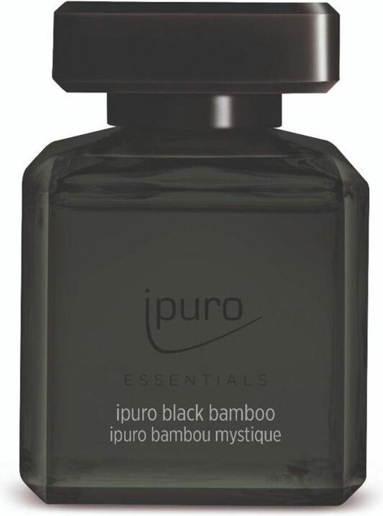 ipuro ESSENTIALS black bamboo diffuseur aromatique Flacon de parfum Verre,  Plastique Noir