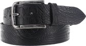 Leatherbelove - Kroko vintage herenriem - Zwart - 105 cm