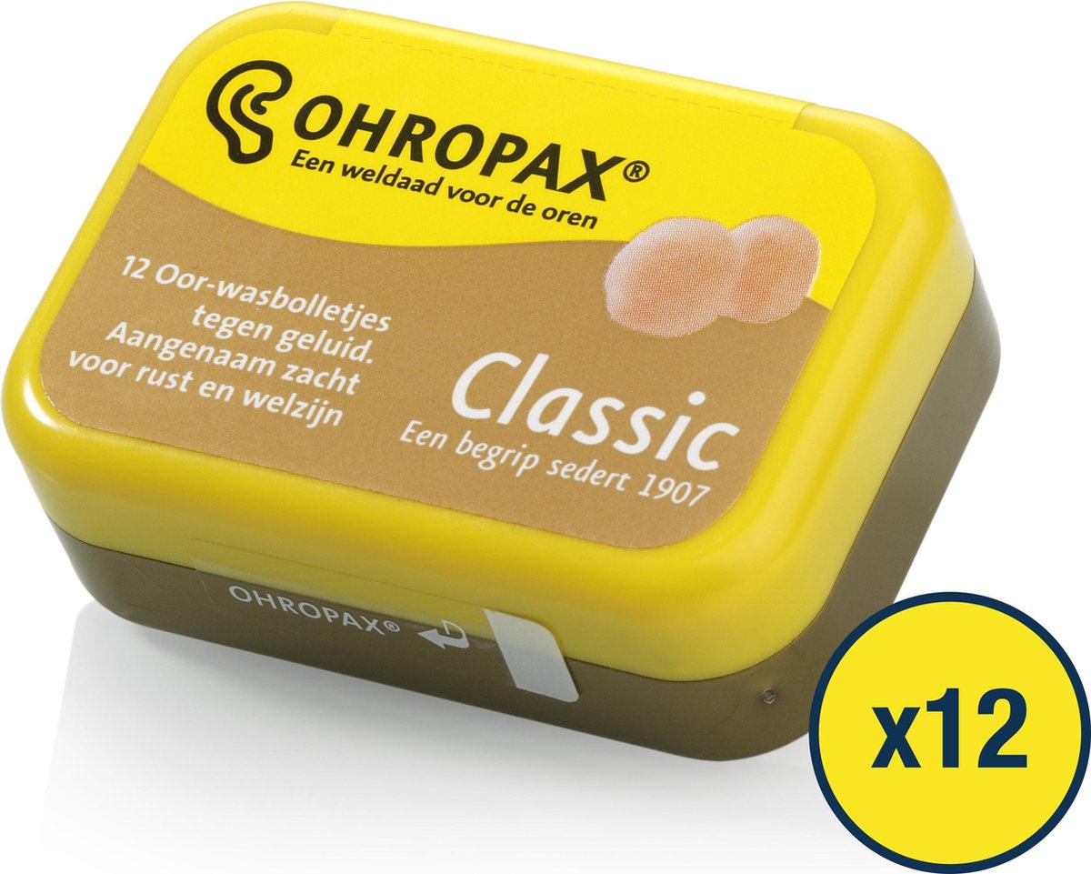 12x OHROPAX Classic 12st (144 stuks) - Dé nr. 1 in NL! - Ohropax