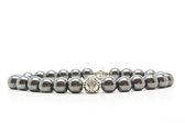 Beaddhism - Armband - La Palma - Zilver - Yin - 8 mm - 18 cm