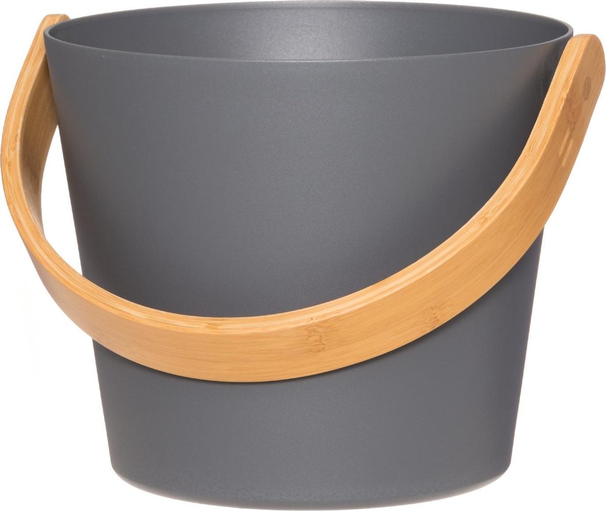 Goedkoopste Rento Sauna Emmer met een beugel van bamboe hout – Grijs