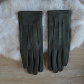 Yoonz - handschoenen met stiksel - touchscreen handschoenen - one size - donker groen