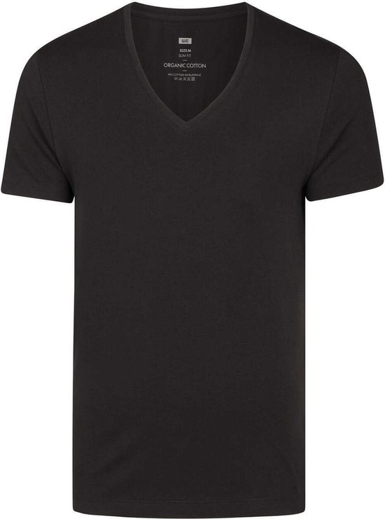 WE Fashion T-shirt à col en V profond pour homme