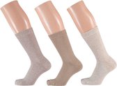 Basic Sokken Bio Katoen 3-Pack 000158060000 - Beige Multi - 20 Packs | 43/46