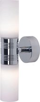 Prebit W2 chromen LED Wandlamp met wit glazen Lampenkap 12/24V