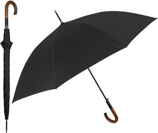 Perletti Paraplu Stormbestendig 93 X 114 Cm Microvezel Zwart | bol.com
