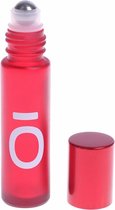 Rollerflesje ROOD 10 ml - frosted glas - met het õ doterra symbool - aromatherapie