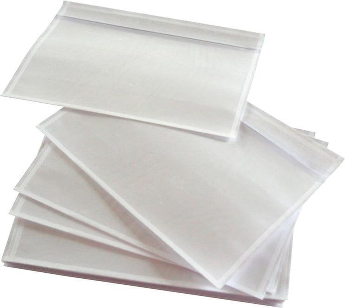 Pochettes Autocollantes Pour Dos De Classeur - 30x130mm, Ouverture Pouce - 20 Pièces - Transparentes