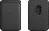 Zwarte Lederen Kaarthouder / Portemonnee met MagSafe magneet voor iPhone 12 / Pro / Mini / Pro Max