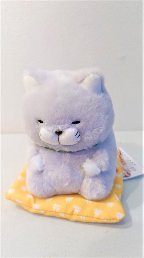 Higemanju Hotoke Cat - Peluche japonaise - Assis - AMUSE japonaise - Grijs  | bol.