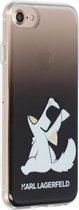 Zwart hoesje van Karl Lagerfeld - Backcover -iPhone 7-8 iPhone SE2 2020 - Choupette