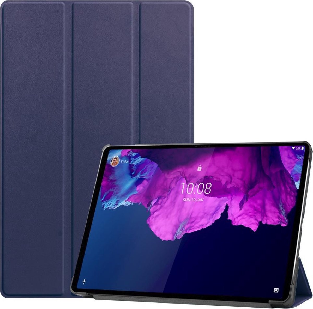 Mobigear Folio 3 - Coque Lenovo Tab P11 Pro Gen 1 Etui - Bleu