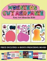 Easy Art Ideas for Kids (20 full-color kindergarten cut and paste activity sheets - Monsters)