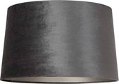 Lampenkap rond grijs velvet velours (r-000SP31576)