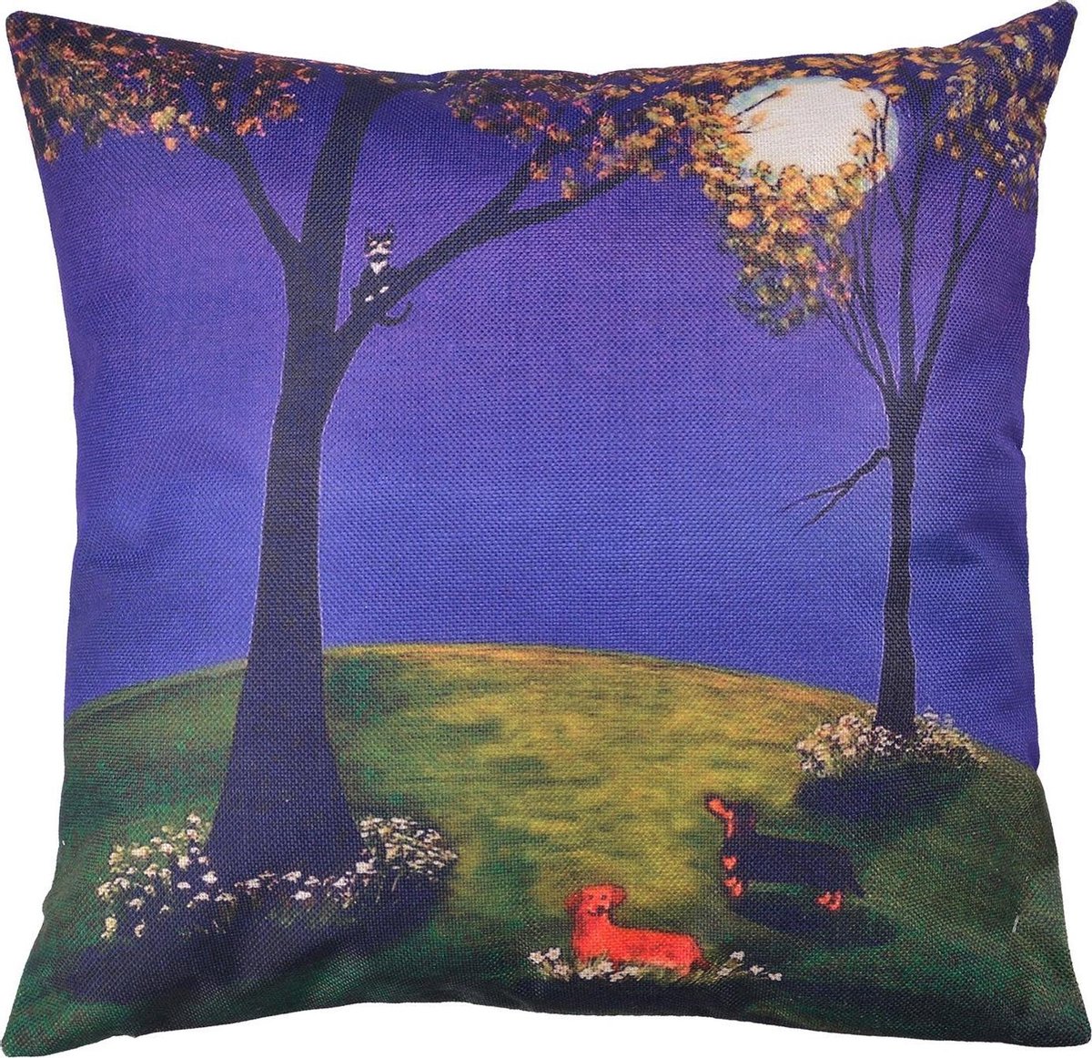 Clayre & Eef Kussenhoes 43x43 cm Blauw Groen Polyester