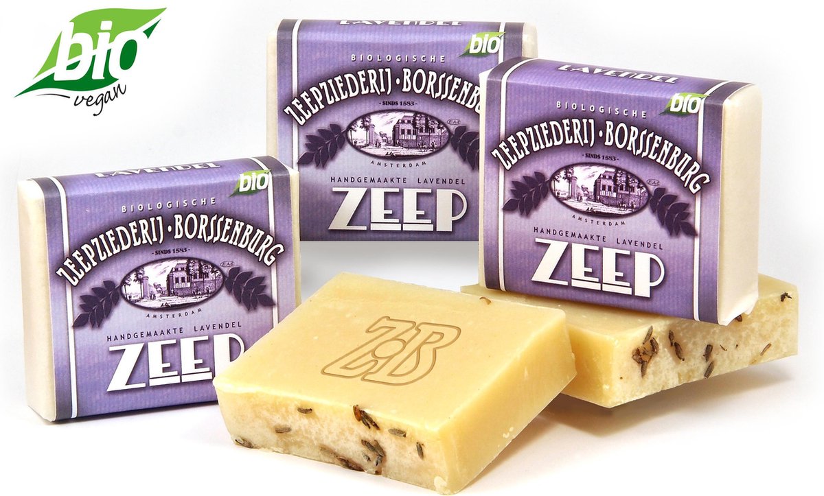 Biologische Lavendel Zeep - 3 stuks | Handgemaakte verzorgingsproducten van Zeepziederij Borssenburg