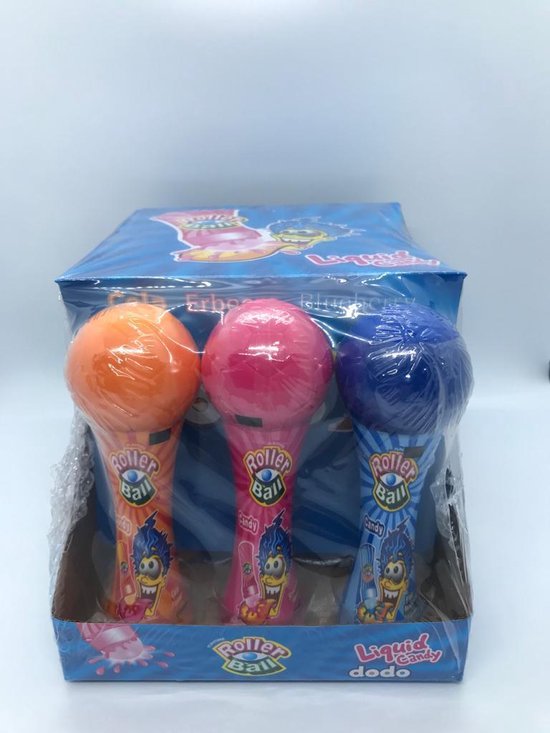 Liquid candy Roller ball vloeibaar snoep aardbeicolabosbessen
