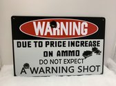 Retroplaat Warning
