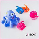 Waterbox | Badspeelgoed | Speelset Octopus + vissen + walvis | Kraamcadeau kinderen 0-6 jaar