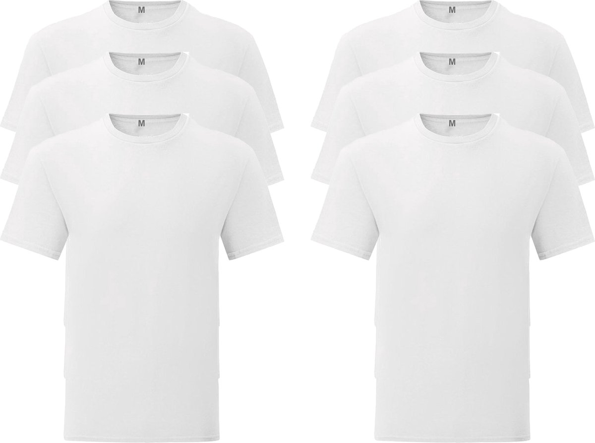 Brein Pa Communisme 6 Pack T-shirt Hoge Kwaliteit Lichtgewicht - Heren - WIT - M | bol.com