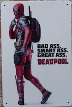 Wandbord – Deadpool - Vintage Retro - Mancave - Wand Decoratie - Emaille - Reclame Bord - Tekst - Grappig - Metalen bord - Schuur - Mannen Cadeau - Bar - Café - Kamer - Tinnen bord