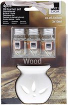 Arti Casa Geurbrander Set Met Olie Geur Wood Giftset Cadeau 4 Delig