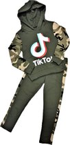 Tik Tok TikTok trainingspak camo groen Kids Groen - Maat 134/140