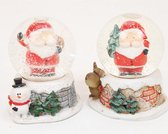 Sneeuwbol Kerstman Set van 2 stuks 5x5x6.5cm Ook leuk als gastenbedankje