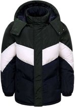 Jongens winterjas GLO-STORY maat 164/170 groen-wit-blauw