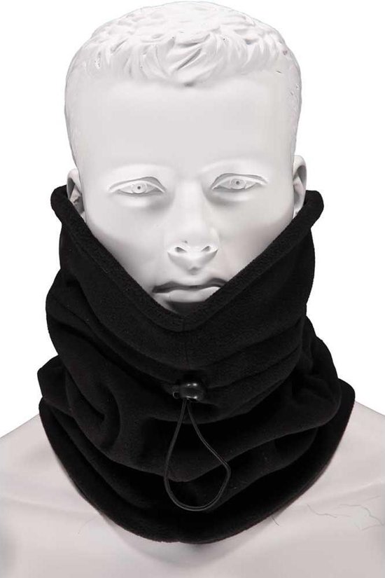 Zwarte thermo fleece sjaal/shawl mevoor volwassenen - Multifunctionele morf  sjaal -... | bol.com