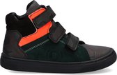 Braqeez 419859-589 Jongens Hoge Sneakers - Zwart/Multi - Leer - Klittenband