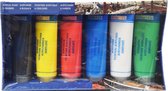 Acrylic verf 6 stuks - tube van 450 ML verschillende kleuren - Acrylicverf - Waterverfkleuren 6 stuks - Watervaste verf
