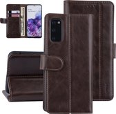 DonkerBruin hoesje Samsung Galaxy S20 - Book Case - PU leather