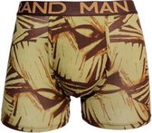 Heren  boxershorts Grandman 3 pack katoen met bamboe lange pijpen bruin XL